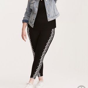 Insider Embroidered pull on pants